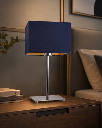 Szara lampa stołowa do czytania w sypialni AMALFI GOLD, LYSNE