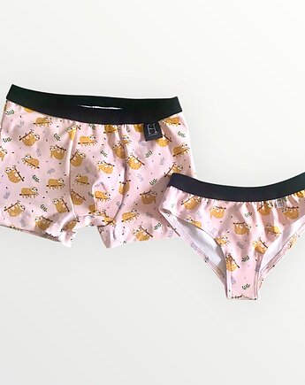 Bielizna dla pary majtki bokserki w LENIWCE, HisOutfit