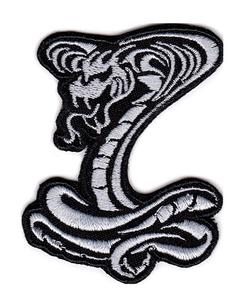 Naszywka naprasowanka WĄŻ KOBRA termoprzylepna haft 5,5x7,2cm, Wyszywane