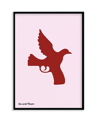 Plakat - Us and Them inspirowany Pink Floyd, Artbyzap