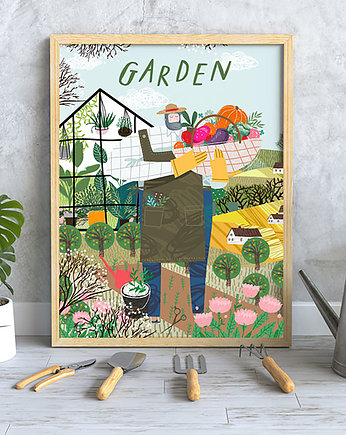 Plakat. wiosna w ogrodzie, Love Life and Forest