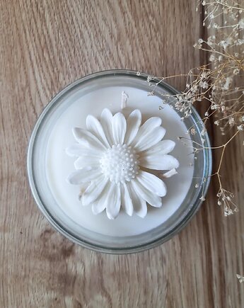 Zapachowa Świeca Sojowa, Naturalna Świeczka z Kwiatami, Projekt320