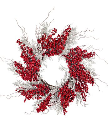 Wianek świąteczny czerwono-biały Ø55 cm, MIA home