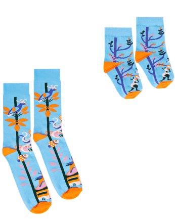 Zestaw 2 par skarpetek dla Taty i Niemowlaka, FAVES. Socks&Friends