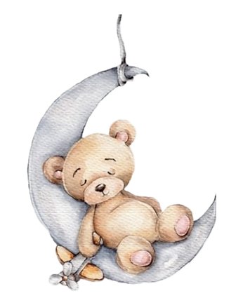 Zestaw naklejek ściennych Miś na księżycu 100, OKAZJE - Prezent na Baby shower