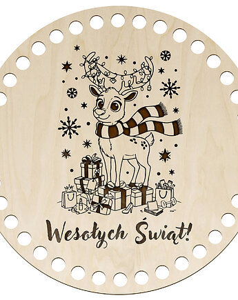 Baza do Koszyka Spód DNO Koło Okrąg 20cm Boże Narodzenie Makrama Decoupage, smxdsgn