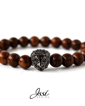 Bransoletka męska LION- jadeit brązowy, ISSI Jewelry