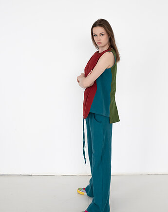 Tunika koszulka lniana polski len, NavahoClothing