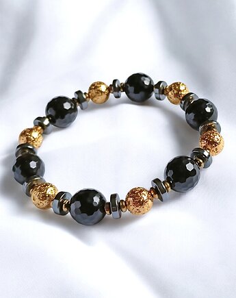 GLAM! Onyks, złota lawa,hematyt : rozmiar L, kaktusia