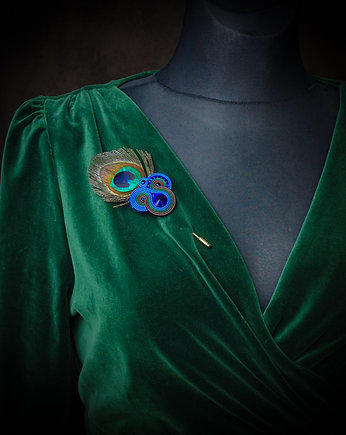 Peacock Eye- broszka soutache, Mró Soutache