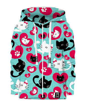 Bluza Zamek Dziewczynka DR.CROW Heart Kitty, DrCrow