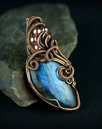Wisiorek z labradorytem, Blue Pearl Art