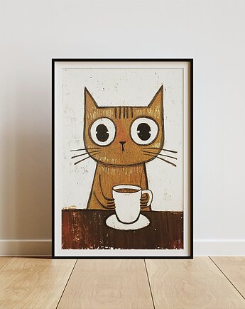Plakat - Kawa z kitkiem, Harry Monkey