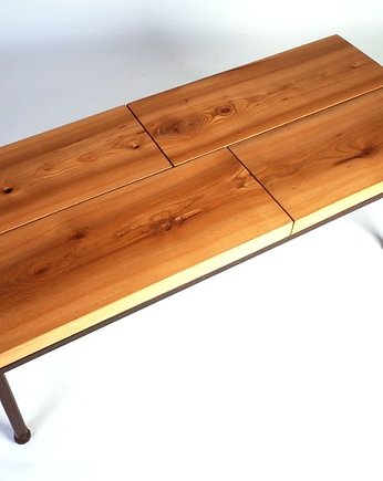 Stolik kawowy jesion z naturalną rdzą handmade, RZEMIOCHA