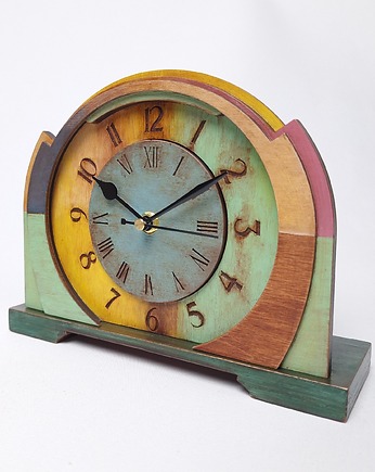 Zegarek drewniany kominkowy w stylu vintage, Clock Wood Studio