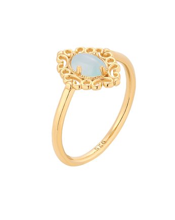 Złoty pierścionek z agatem, OSOBY - Prezent dla ukochanej