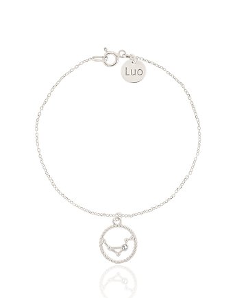 Bransoletka srebrna ze znakiem zodiaku, LUO