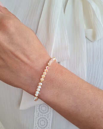 Kryształki Swarovski bransoletka biała, Laoni
