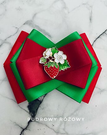 Brosza z Truskawkami Kolekcja Limitowana  FRUIT Nowość, Pudrowy Różowy