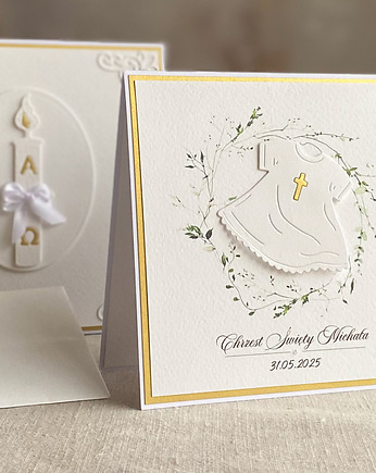 Elegancka kartka na chrzest w pudełku z kopertą, 63, Anna Art and Crafts