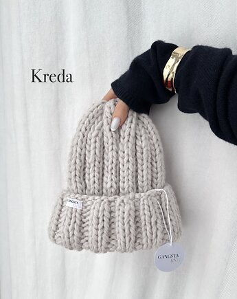 Czapka Nordic 100% wełna *kreda*, GANGSTA KNIT