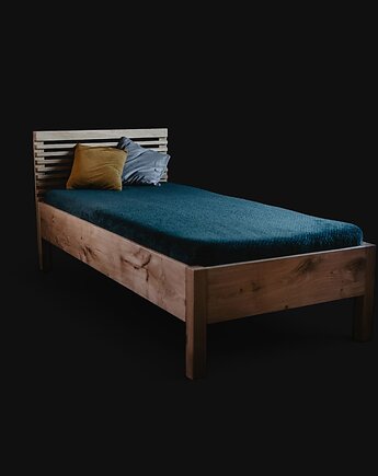 Dębowe łóżko pojedyncze drewniane - BD1, PatRei