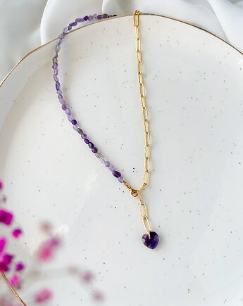 Naszyjnik Choker Ametyst LILI, Lajka