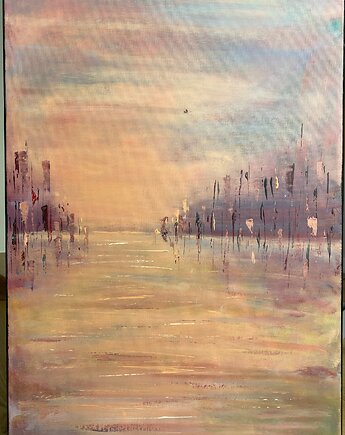 Ulotność / 50x70 cm obraz strukturalny oryginał Magda Kubiak, pachamama ceramics