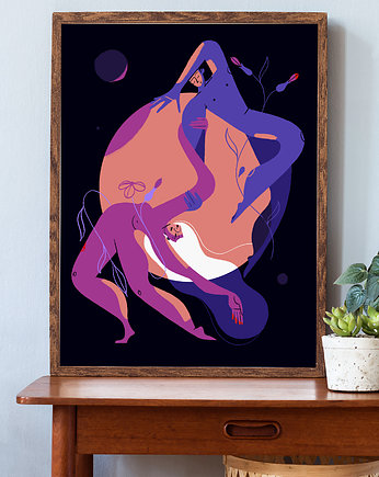 Plakat Pink Supermoon, Magdalena Kozlicka