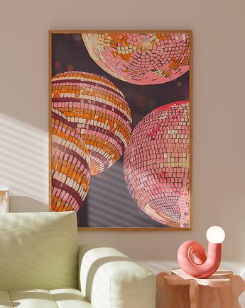 Plakat "Disco balls" A3 (30x42), Gigi Rosado