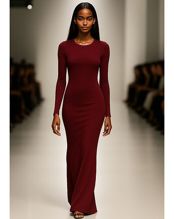 Sukienka  burgund  YY300037, YULIYA BABICH