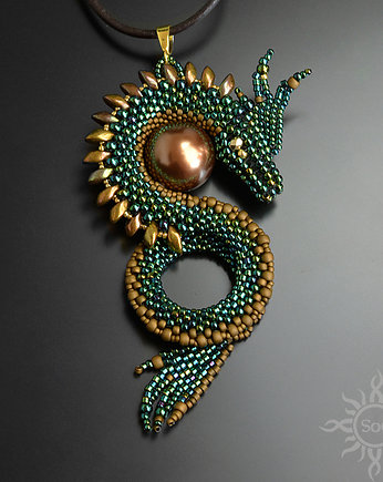 Balroth II, wisior ze smokiem, beading, Sol