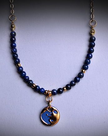 BLUE MOON/Lapis lazuli i stal chirurgiczna /UNIKAT, Magda Łysiak