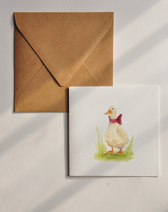 Kartka wielkanocna gąska, rozrysowane