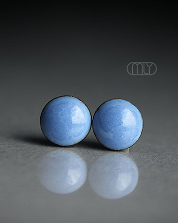 Kolczyki ceramiczne Mini Niebiańskie 6mm, Magda Łysiak