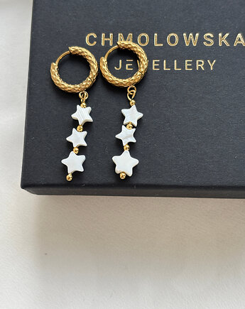 Kolczyki pozłacane Gwiazdka, Chmolowska Jewellery