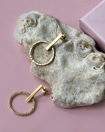 Kolczyki , srebro 925 pokryte 24K złotem, Friedman Jewelry