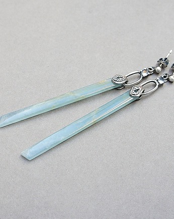 Kolczyki srebrne Stick vol. 10/blue sky/, Katia i krokodyl