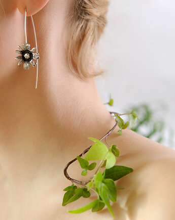 Kolczyki srebrne STOKROTKI  Kolekcja NATURA, ZIĘBA