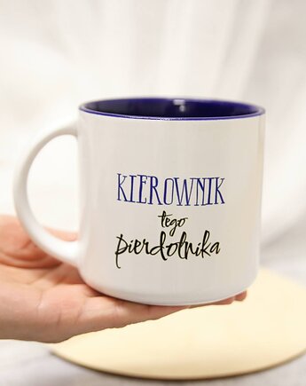 Kubek Kierownik Pierdolnika Granatowy, tulimy