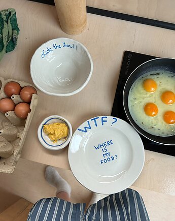 Talerz głęboki WTF- Where Is The Food, Muss Ceramics