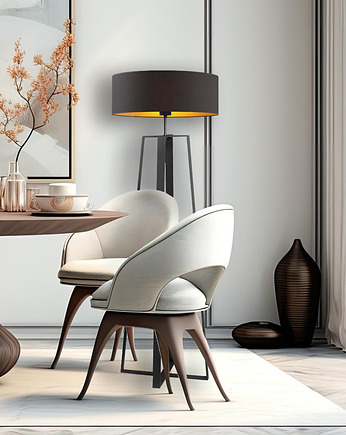 Duża lampa stojąca do salonu MOSS GOLD w stylu glamour, LYSNE