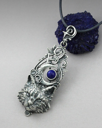 Księżycowy kot - z lapis lazuli, Drakonaria