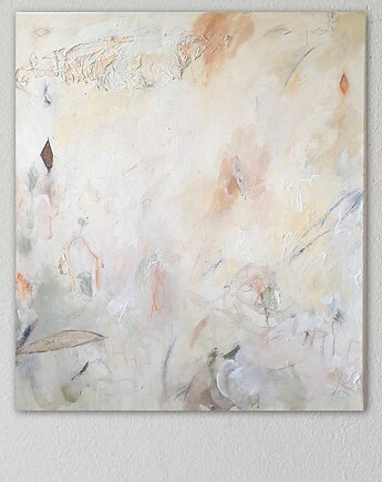 "Missing story" 70x80 cm, obraz na płótnie, pigmenty ziemne, akryl, naniby