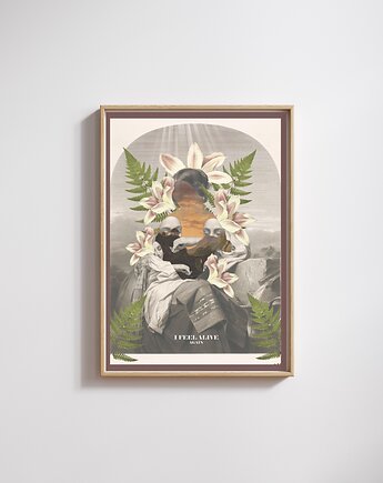 Plakat I feel alive, zlepki sklejki