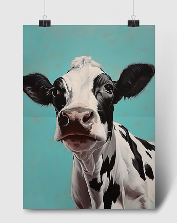 Plakat w stylu pop art "Krowa", ci sza