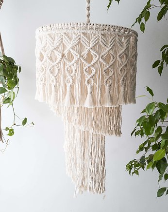 Lampa wisząca, makrama Spiralharmony, Rootsofmacrame