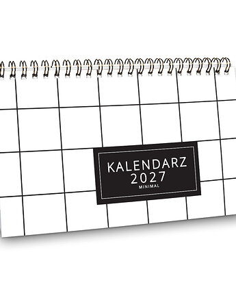 Kalendarz 2027 biurkowy MINIMAL KRATKA wolnostojący, Planerum