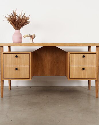 Biurko dębowe, skandynawski design, Przetwory design