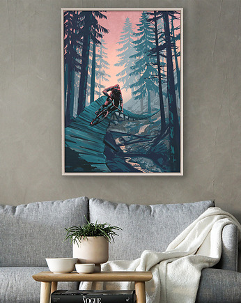 Plakat rowerowy MTB Enduro - Ekstremalne kolarstwo górskie, minimalmill